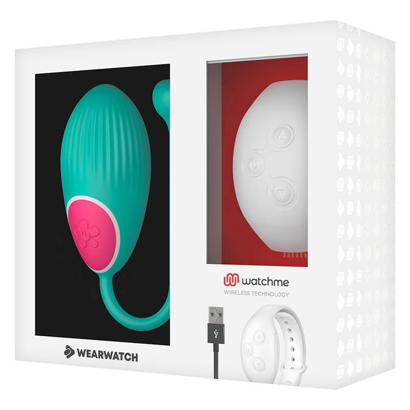 Wearwatch Ovetto Vibrante con Orologio WatchMe Acquamarina / Neve – immagine 5