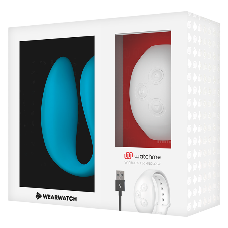 Wearwatch Dual Pleasure Vibratore con Orologio WatchMe Indaco / Neve – immagine 5