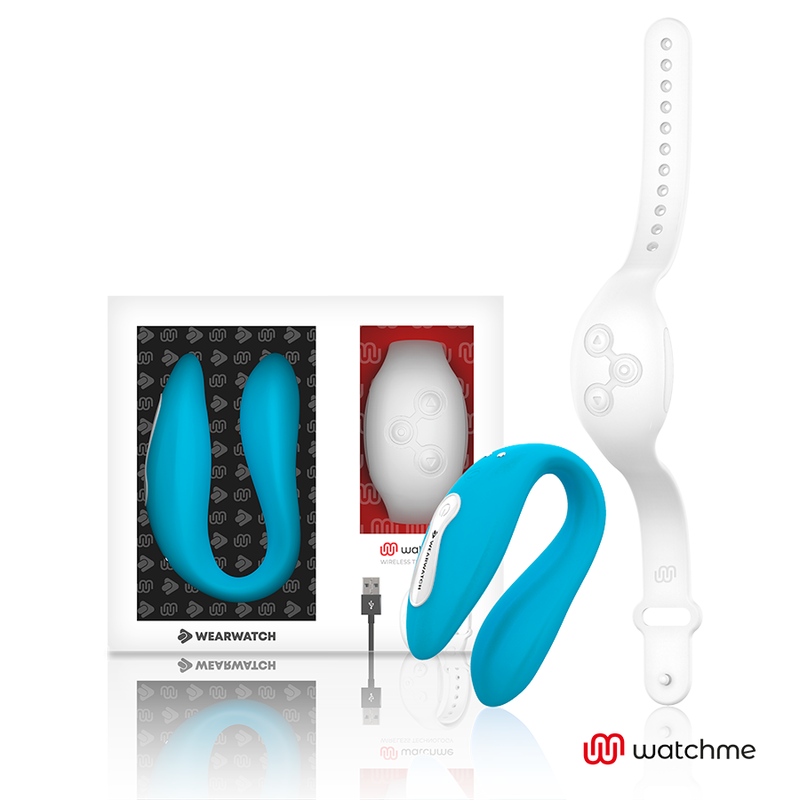 Wearwatch Dual Pleasure Vibratore con Orologio WatchMe Indaco / Neve