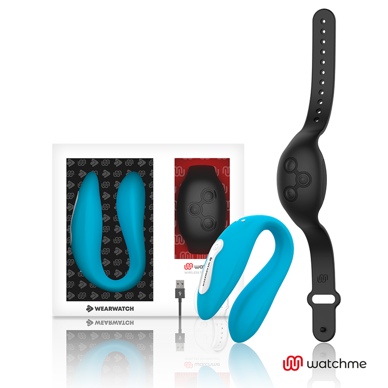Wearwatch Dual Pleasure Vibratore con Orologio WatchMe Indaco / Jet Black