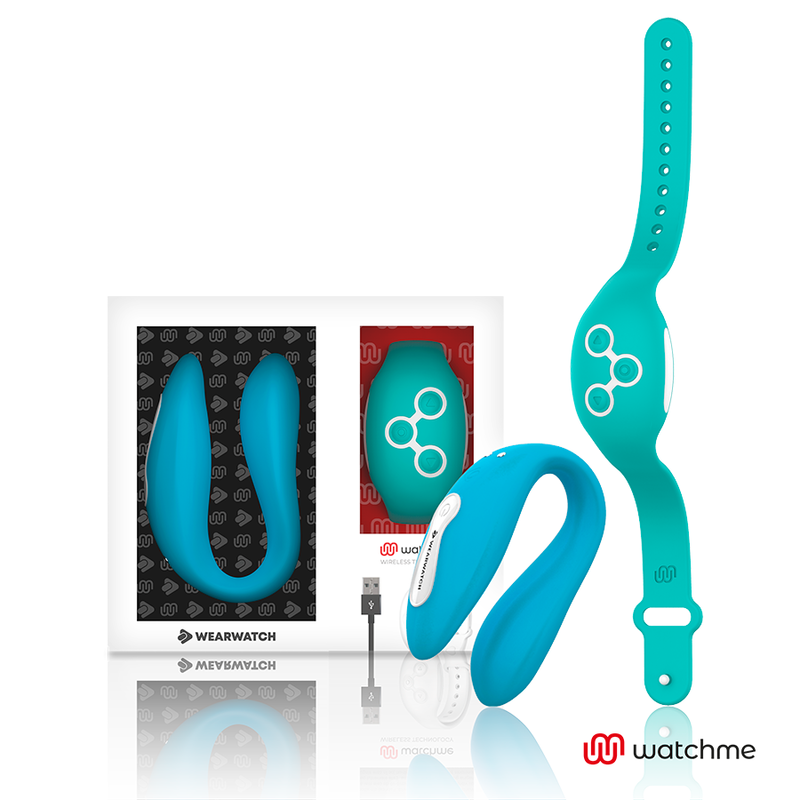Wearwatch Dual Pleasure Vibratore con Orologio WatchMe Indaco / Acquamarina