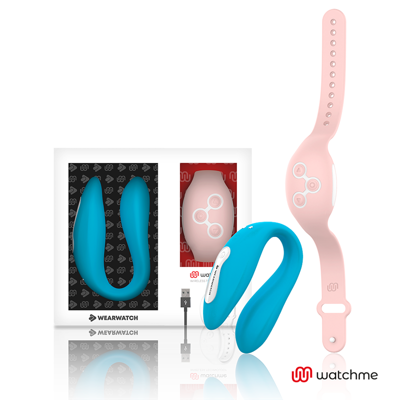 Wearwatch Dual Pleasure Vibratore con Orologio WatchMe Indaco / Rosa