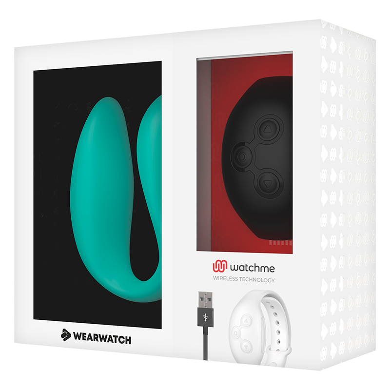 Wearwatch Dual Pleasure Vibratore con Orologio WatchMe Acquamarina / Jet Black – immagine 6