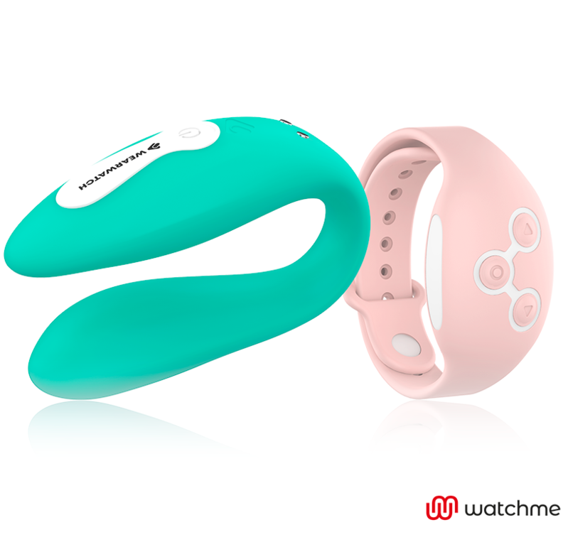 Wearwatch Dual Pleasure Vibratore con Orologio WatchMe Acquamarina Chiaro / Rosa – immagine 2