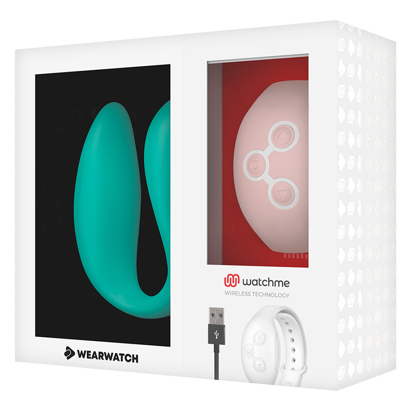 Wearwatch Dual Pleasure Vibratore con Orologio WatchMe Acquamarina Chiaro / Rosa – immagine 3