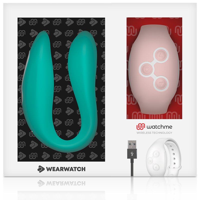 Wearwatch Dual Pleasure Vibratore con Orologio WatchMe Acquamarina Chiaro / Rosa – immagine 6
