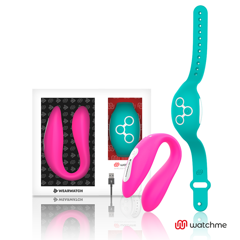Wearwatch Dual Pleasure Vibratore con Orologio WatchMe Fucsia / Acquamarina