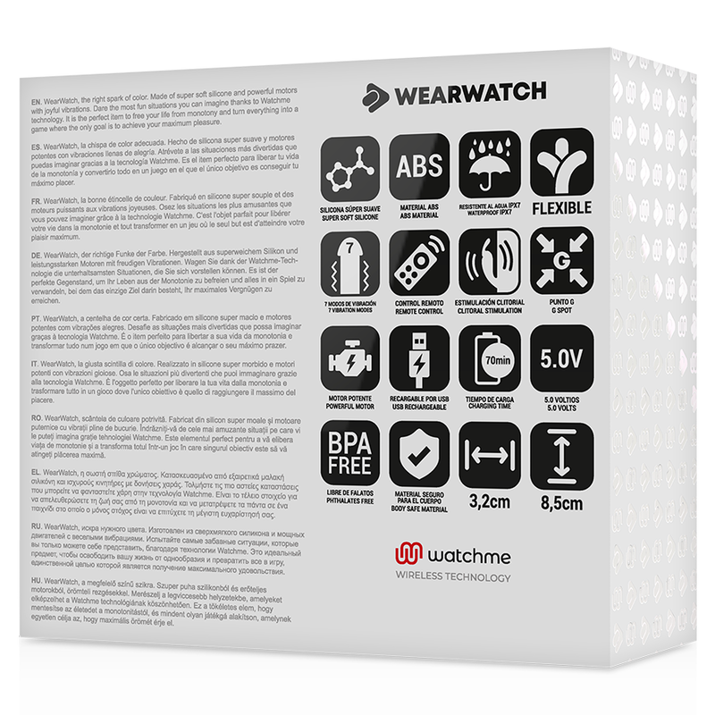 Wearwatch Dual Pleasure Vibratore con Orologio WatchMe Fucsia / Jet Black – immagine 5