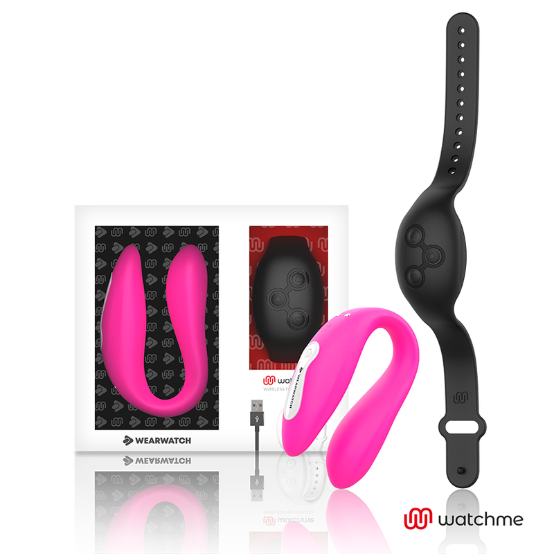 Wearwatch Dual Pleasure Vibratore con Orologio WatchMe Fucsia / Jet Black