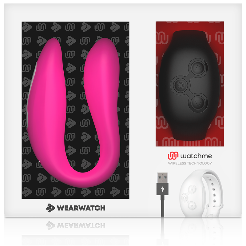 Wearwatch Dual Pleasure Vibratore con Orologio WatchMe Fucsia / Jet Black – immagine 6