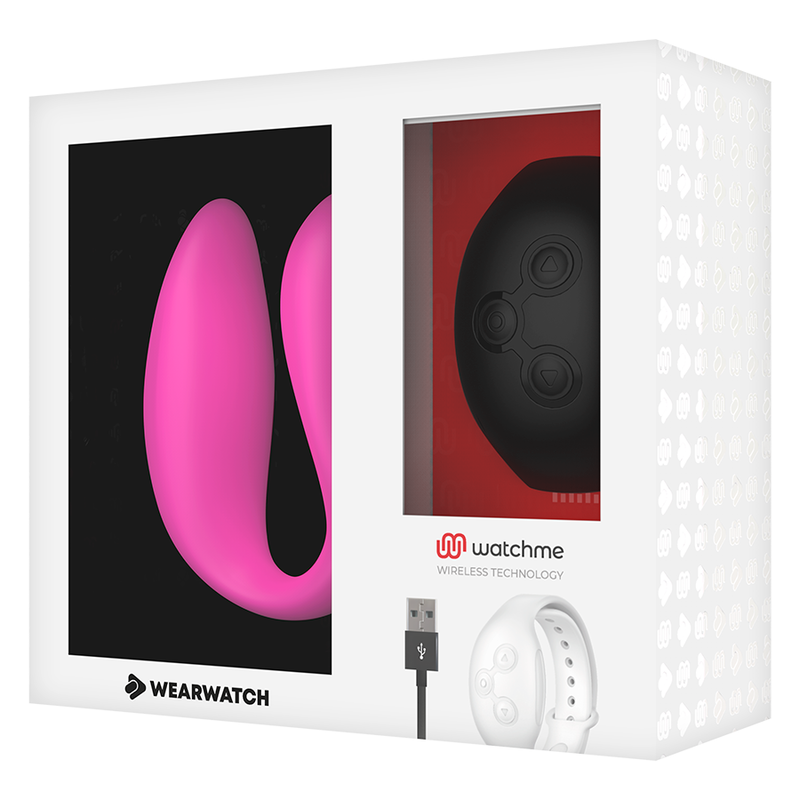 Wearwatch Dual Pleasure Vibratore con Orologio WatchMe Fucsia / Jet Black – immagine 7