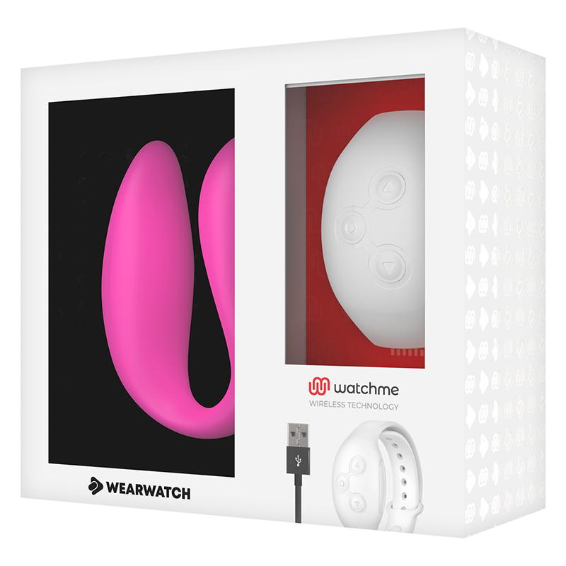 Wearwatch Dual Pleasure Vibratore con Orologio WatchMe Fucsia / Neve – immagine 6