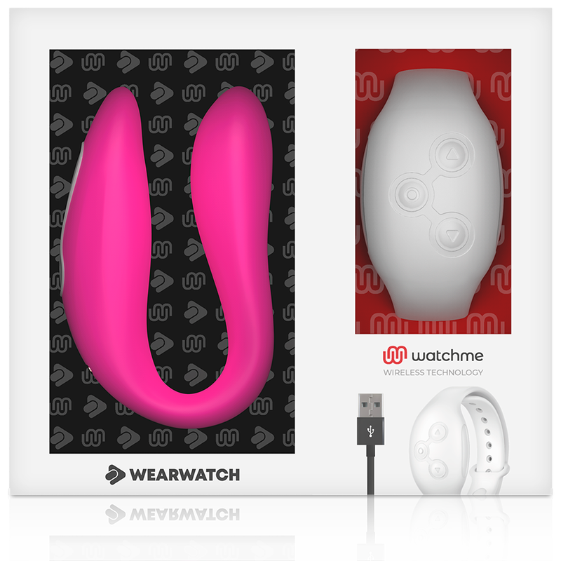 Wearwatch Dual Pleasure Vibratore con Orologio WatchMe Fucsia / Neve – immagine 7