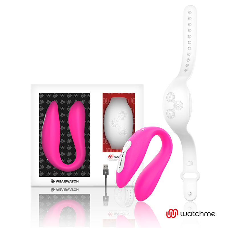 Wearwatch Dual Pleasure Vibratore con Orologio WatchMe Fucsia / Neve